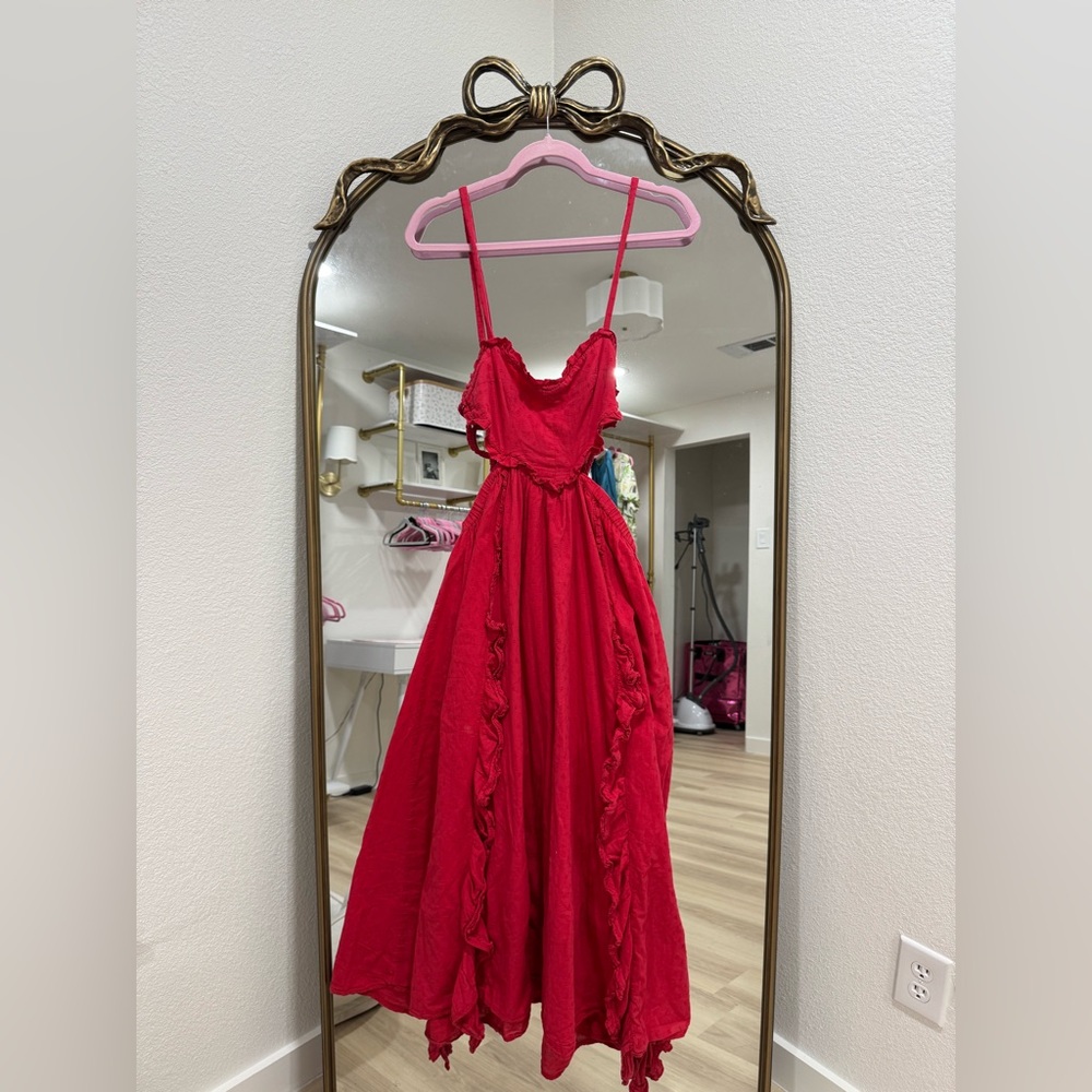 SOLD ITEM Farm Rio Red Heart Maxi Dress - Picture 2 of 5